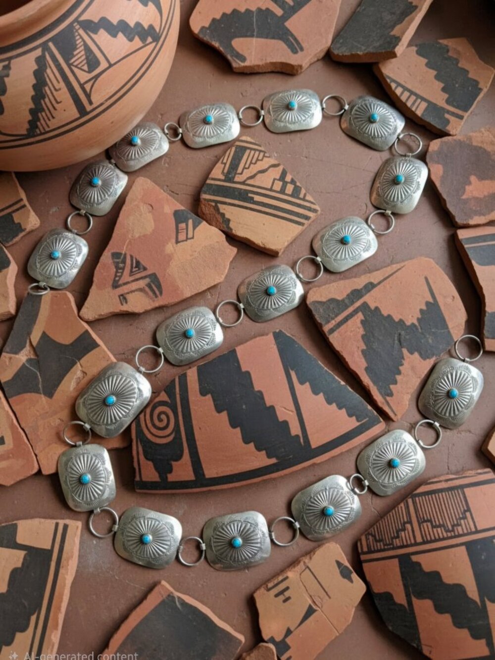 Vintage 1960's Square Link Concho Belt